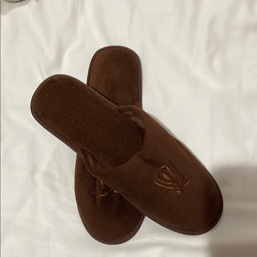 NEW Brown Wynn Embroidered Slippers